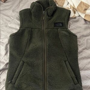 The North Face Olive Fleece Vest